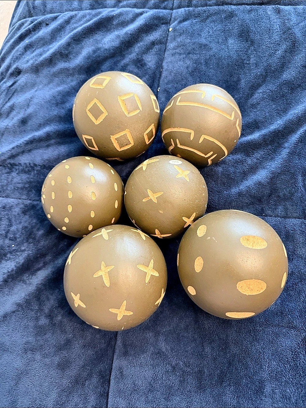 Brown & Gold Geometric Decor Set